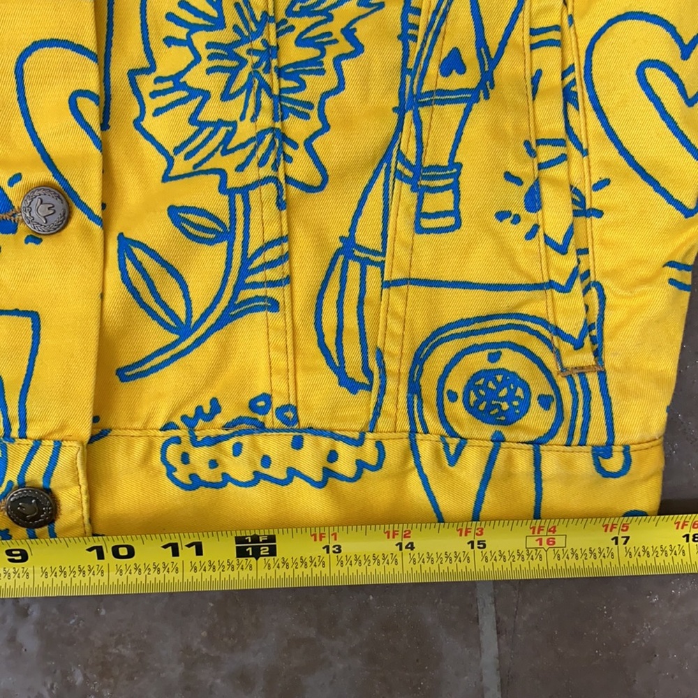 Moschino • Yellow Graffiti Denim Jacket (40) - Picture 14 of 14